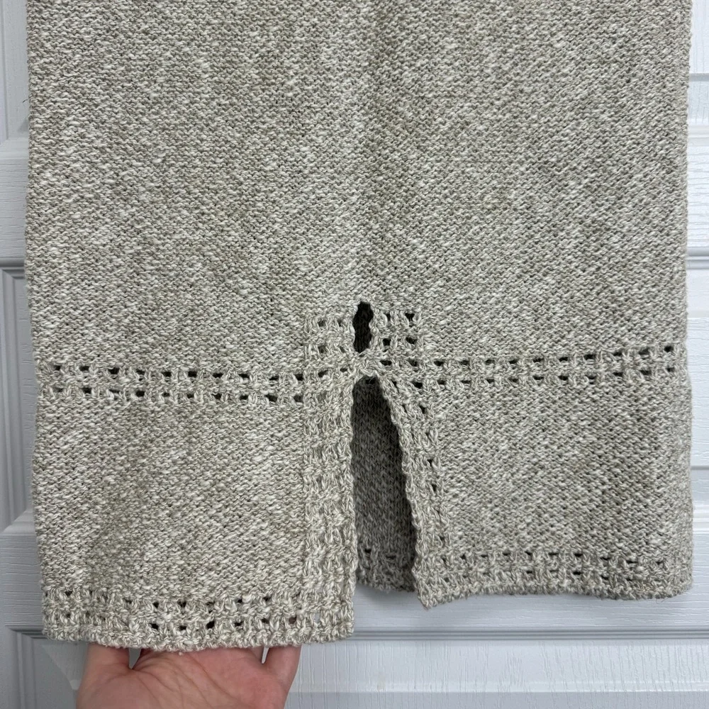 Vintage Carraig Donn Knit Midi Skirt Size Small Tan Beige Made in Ireland - Picture 6 of 8